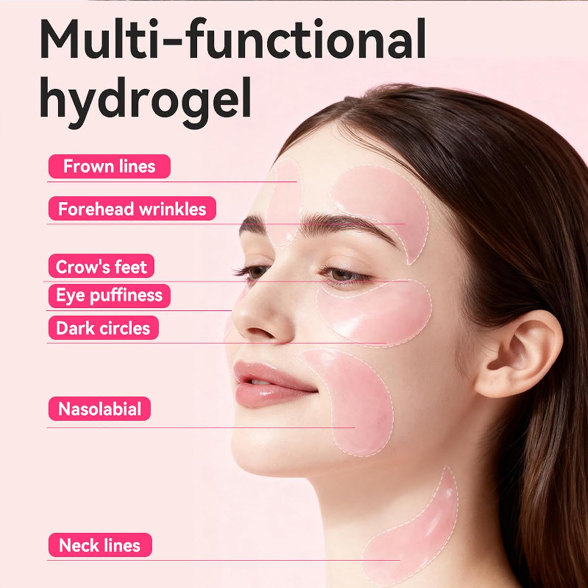 PDRN Collagen under Eye Gel Patches 60 Pieces - Eye Patches for Dark Circles, Puffiness & Wrinkle Appearance, Niacinamide Infused Gel for Daily Revitalizing Care