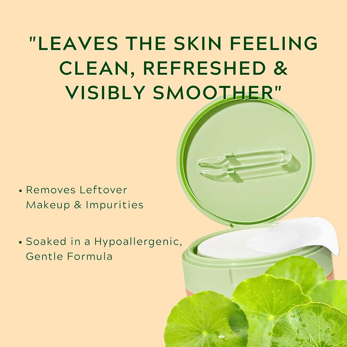 Centella Korean Toner Pads, Centella Face Exfoliator Pads for Dark Spots Remover, Wrinkles & Dull Skin, Soothing & Exfoliating Face Padswith Snail Mucin, Niacinamide, Peptides, 100 Count