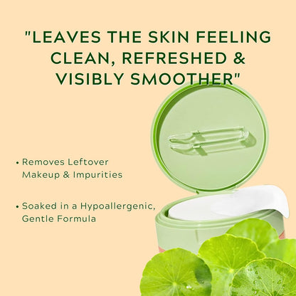 Centella Korean Toner Pads, Centella Face Exfoliator Pads for Dark Spots Remover, Wrinkles & Dull Skin, Soothing & Exfoliating Face Padswith Snail Mucin, Niacinamide, Peptides, 100 Count